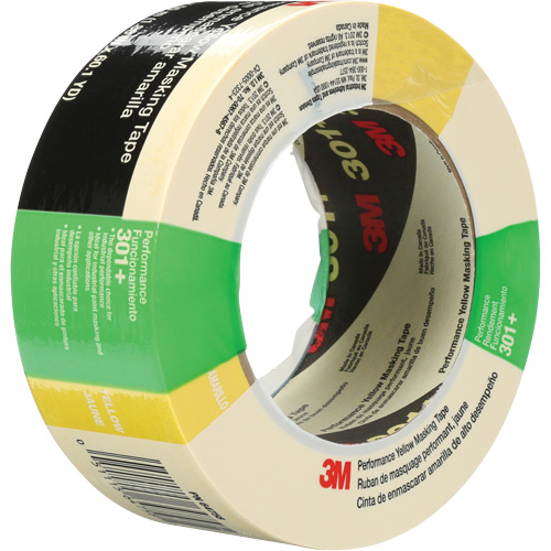 3M 301+-48X55 301+ Performance Masking Tape, 48 mm (2") x 54.8 m (180'), Yellow