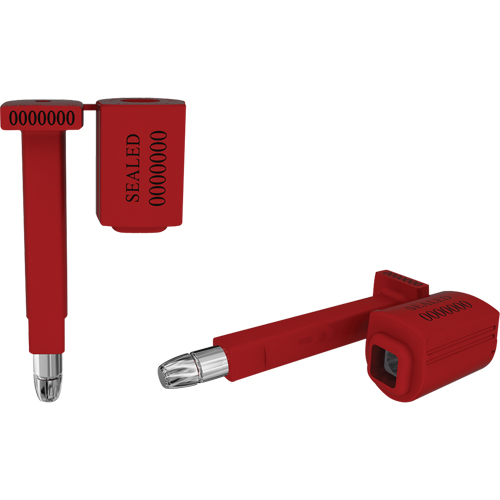 Universeal MAGNUM-L-RED High Security Locktainer Security Seals, 3-1/4", Metal, Bolt Seal