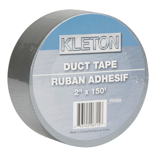 KLETON PF689 Utility Grade Duct Tape, 6 mils, Silver, 50 mm (2") x 45 m (148')