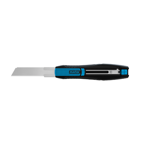 Martor 380001.02 Secunorm 380 Retractable Knife, 18 mm, Carbon Steel, Plastic Handle
