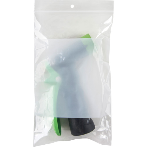 KLETON PF933 White Block Poly Bags, Reclosable, 8" x 5", 2 mils