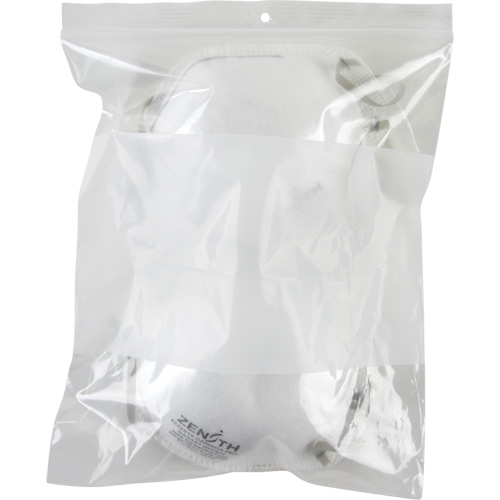 KLETON PF948 White Block Poly Bags, Reclosable, 10" x 8", 2 mils