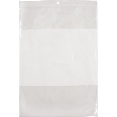 KLETON PF951 White Block Poly Bags, Reclosable, 12" x 9", 2 mils
