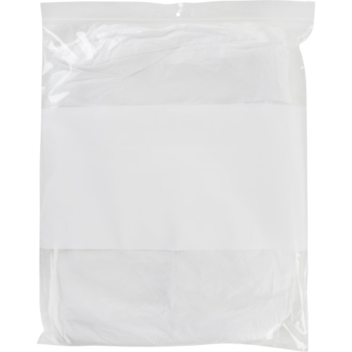 KLETON PF963 Sacs en poly avec espace inscriptible blanc, Refermable, 15" x 12", 2 mils