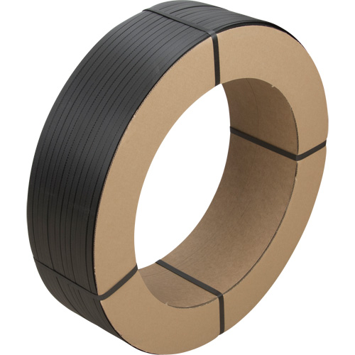 KLETON PF986 Strapping, Polypropylene, 1/2" W x 7200' L, Black, Manual Grade