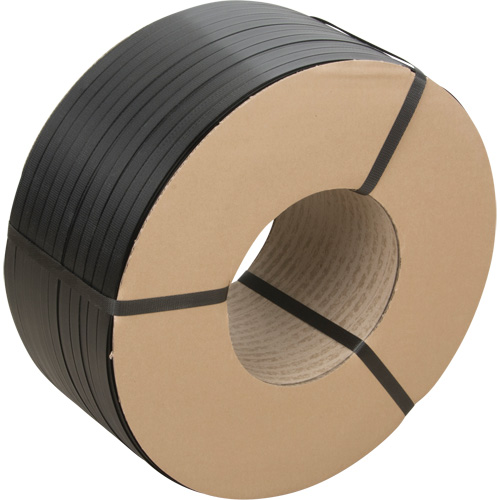 KLETON PF988 Feuillard, Polypropyl&egrave;ne, 5/8" la x 6000' lo, Noir, Calibre Manuel