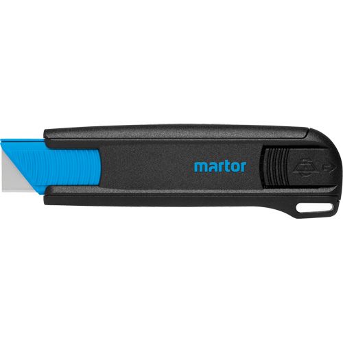 Martor 175001 Secunorm 175 Knife Semi Automatic Retractable, 10 mm, Stainless Steel, Plastic Handle