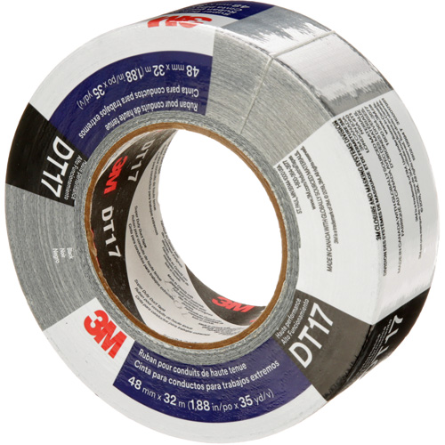 3M DT17-48X32-BK DT17 Super-Duty Duct Tape, 17 mils, Black, 48 mm (2") x 32 m (105')