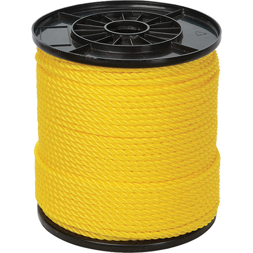 Ben-Mor 60181 1/4" Yellow Twisted 3-Strand Rope, Polypropylene, 550'