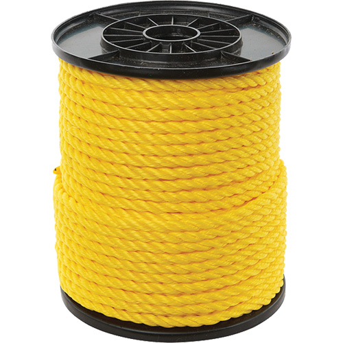 Ben-Mor 60199 3/8" Yellow Twisted 3-Strand Rope, Polypropylene, 250'