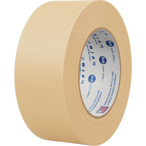 IPG PG5...138 PG5 Medium Grade Paper Masking Tape, 12 mm (0-47/100") x 54.8 m (179.8'), Beige