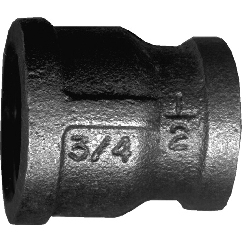 Fairview Fittings BI119CB Female Reducing Pipe Coupling, Black Iron