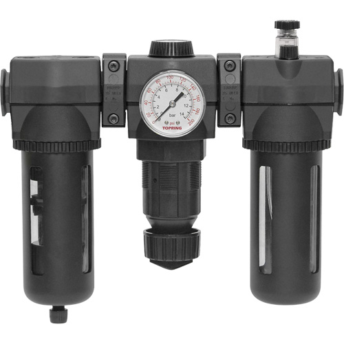 Topring 50.550A Filter, Regulator & Lubricator Modulair 400 with Manual Drain & Standard Bowl, 3/4" NPTF