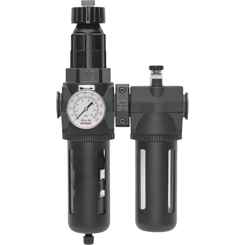 Topring 50.640A Filter/Regulator & Lubricator Modulair 400 with Gauge & Standard Bowl, 1/2" NPTF