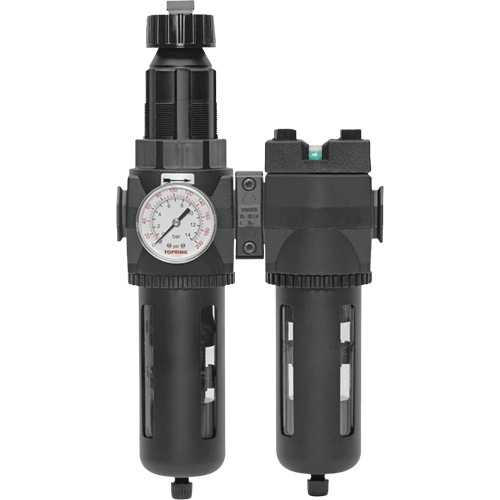 Topring 50.680A Filter/Regulator & Coalescing Filter Modulair 400 with Standard Bowl & Manual Drain, 3/4" NPTF, 150 PSI, 9.13 fl. oz. Capacity