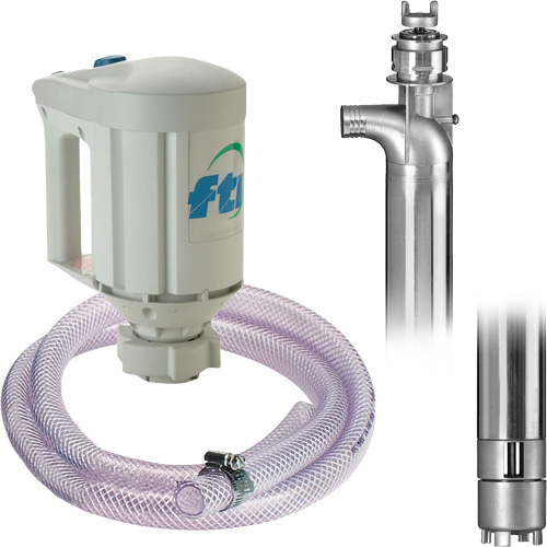 FTI Finish Thompson Inc. DPFS073 Trousse de pompe pour baril PFS-40 avec moteur M3V, Acier inoxydable