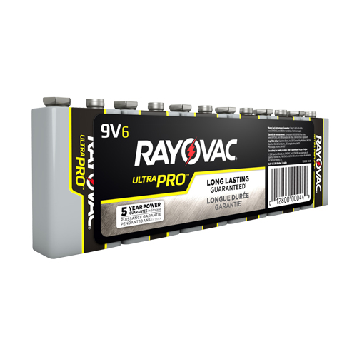 Rayovac AL9V-6 Ultra PRO Industrial Batteries, 9 V