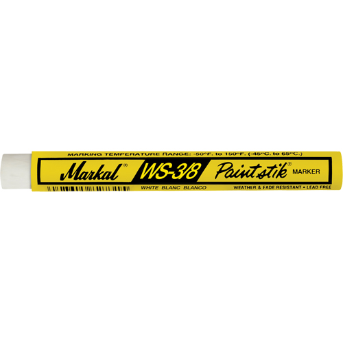 Markal 082420 B&acirc;ton de peinture WS-3/8 Paintstik, B&acirc;ton plein, Blanc