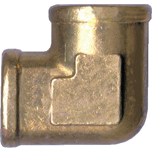 Fairview Fittings 100-D Raccord de tuyau forg&eacute; en coude 90°, FPT, Laiton, 1/2"