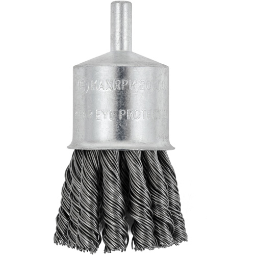 JET 553701 Shaft Mounted Knot Twisted End Brush, 1-1/8" Dia. x 1/4" Arbor