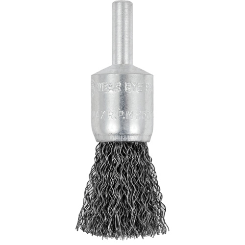 JET 553712 E050-12 Shaft Mounted Crimped End Brush, 1/2", 0.012" Fill, 1/4" Shank