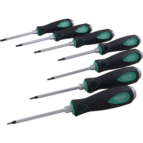 Gray Tools TXS7A Torx&reg; Screwdriver Set, 7 Pcs.