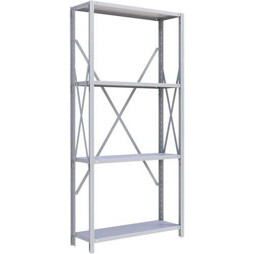Metalware RK209 Interlok Shelving Unit, Steel, Boltless, 800 lbs. Capacity, 36" W x 76" H x 24" D