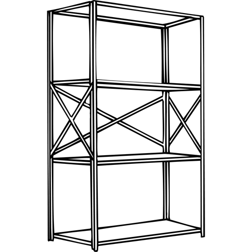 Metalware RK209 Interlok Shelving Unit, Steel, Boltless, 800 lbs. Capacity, 36" W x 76" H x 24" D