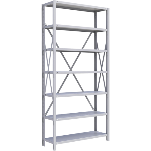 Metalware RK221 Interlok Shelving Unit, Steel, Boltless, 800 lbs. Capacity, 36" W x 76" H x 24" D