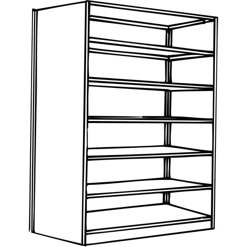 Metalware RK227 Interlok Shelving Unit, Steel, Boltless, Starter, 36" W x 76" H x 24" D
