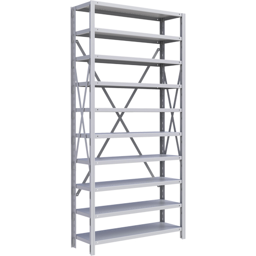 Metalware RK233 Interlok Shelving Unit, Steel, Boltless, 800 lbs. Capacity, 36" W x 76" H x 24" D