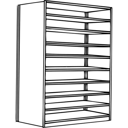 Metalware RK235 Interlok Shelving Unit, Steel, Boltless, Starter, 36" W x 76" H x 12" D