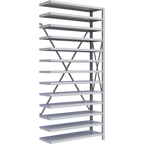Metalware RK242 Interlok Shelving Unit, Steel, Boltless, 800 lbs. Capacity, 36" W x 76" H x 18" D