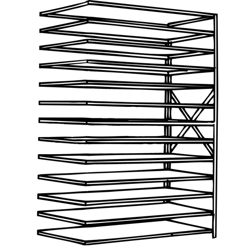 Metalware RK242 Interlok Shelving Unit, Steel, Boltless, 800 lbs. Capacity, 36" W x 76" H x 18" D