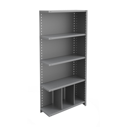 Metalware RK252 Interlok Shelving Unit, Steel, Boltless, Add-On, 36" W x 76" H x 12" D
