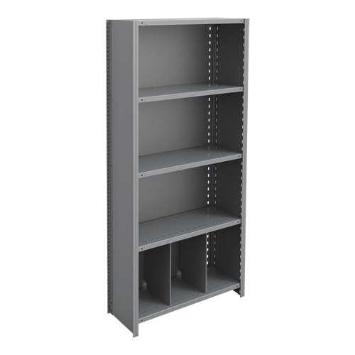 Metalware RK253 Interlok Shelving Unit, Steel, Boltless, 800 lbs. Capacity, 36" W x 76" H x 12" D