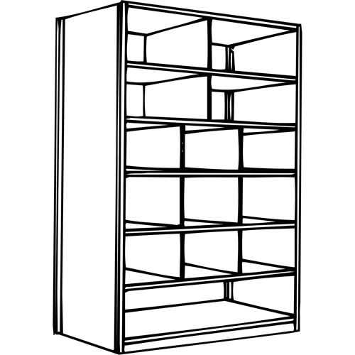 Metalware RK263 Interlok Shelving Unit, Steel, Boltless, Starter, 36" W x 76" H x 24" D