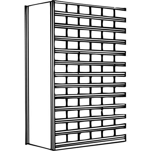 Metalware RK272 Interlok Shelving Unit, Steel, Boltless, 800 lbs. Capacity, 36" W x 76" H x 18" D