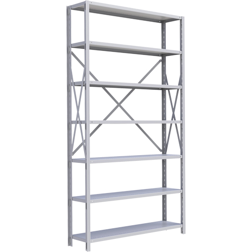 Metalware RK301 Interlok Shelving Unit, Steel, Boltless, 450 lbs. Capacity, 48" W x 88" H x 24" D