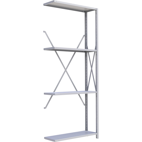 Metalware RK308 Interlok Shelving Unit, Steel, Boltless, Add-On, 36" W x 88" H x 12" D