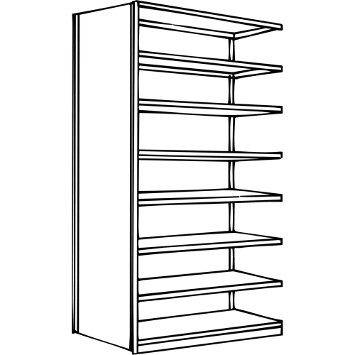 Metalware RK330 Interlok Shelving Unit, Steel, Boltless, Add-On, 36" W x 88" H x 24" D
