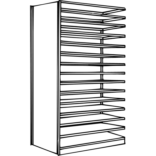 Metalware RK350 Interlok Shelving Unit, Steel, Boltless, 800 lbs. Capacity, 36" W x 88" H x 12" D