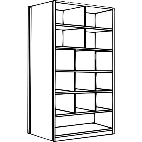Metalware RK363 Interlok Shelving Unit, Steel, Boltless, 800 lbs. Capacity, 36" W x 88" H x 12" D