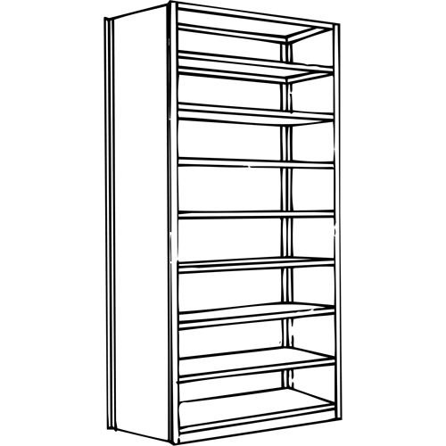 Metalware RK409 Interlok Shelving Unit, Steel, Boltless, Starter, 36" W x 100" H x 18" D