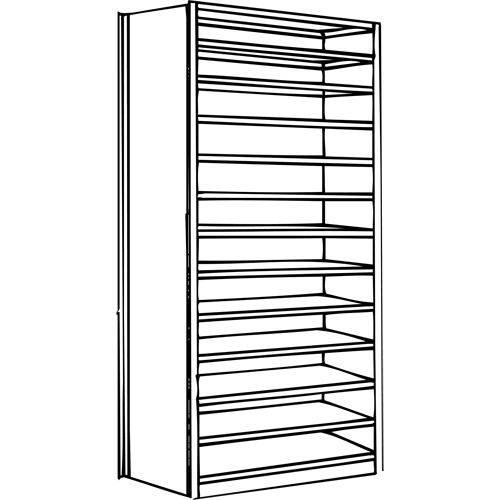 Metalware RK423 Interlok Shelving Unit, Steel, Boltless, 800 lbs. Capacity, 36" W x 100" H x 24" D