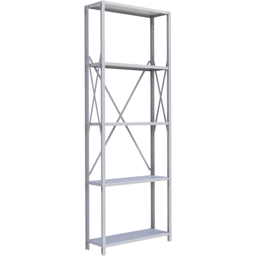 Metalware RK425 Interlok Shelving Unit, Steel, Boltless, 800 lbs. Capacity, 36" W x 100" H x 12" D