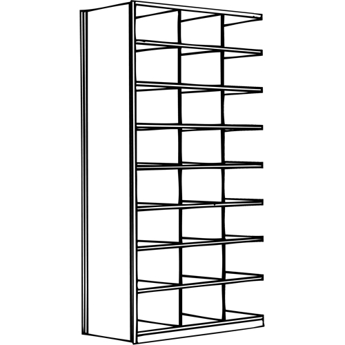 Metalware RK446 &eacute;l&eacute;ment de rayonnage Interlok, Acier, Sans boulons, Ajout, 36" la x 100" h x 24" p