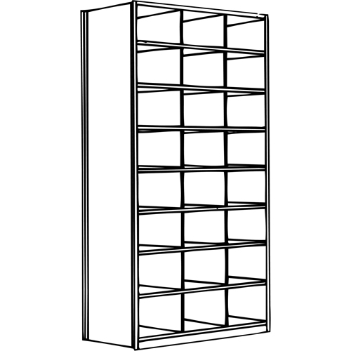 Metalware RK443 Interlok Shelving Unit, Steel, Boltless, Starter, 36" W x 100" H x 12" D
