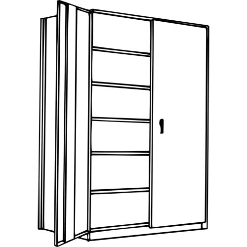 Metalware RK855 Interlok Shelving Unit, Steel, Boltless, Starter, 36" W x 76" H x 12" D