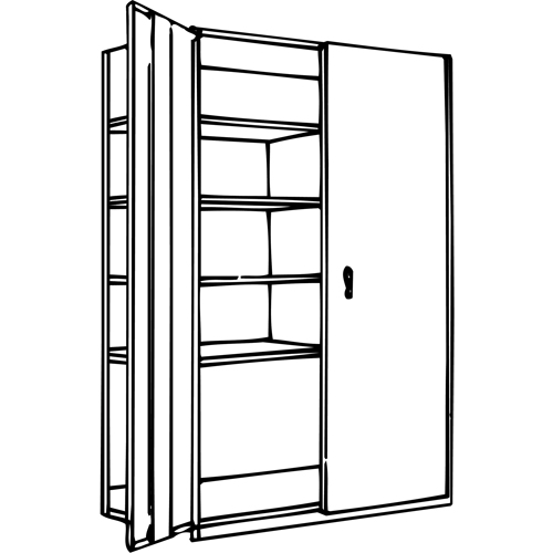 Metalware RK452 Interlok Shelving Unit, Steel, Boltless, 800 lbs. Capacity, 36" W x 100" H x 24" D